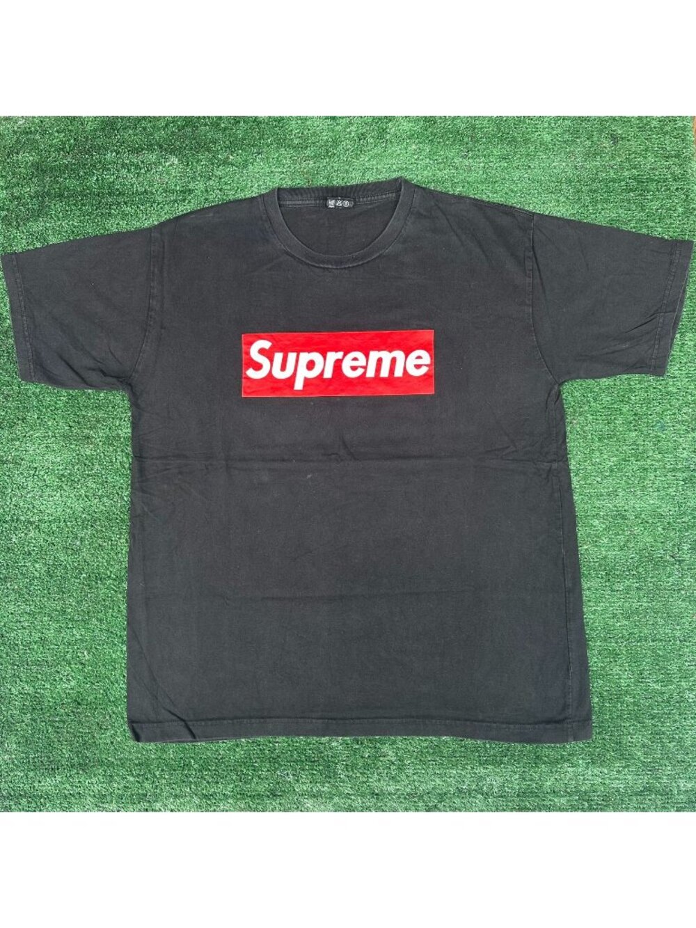 New York Box Logo T-Shirt Black L Hip Hop Skater Streetwear